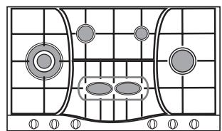 Diagram of a Go board layout with numbered positions and shaded stones indicating key zones