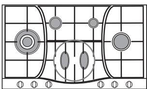 Diagram of a Go board layout with numbered positions and shaded zones, likely for scoring or playing position reference.