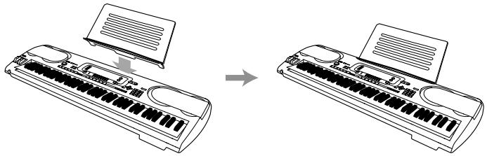 CASIO WK-3300 - Fixation du pupitre\*1 - 1