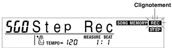 CASIO WK-3300 - Pour enregistrer des accords en utilisant l'enregistrement échelonné - 1