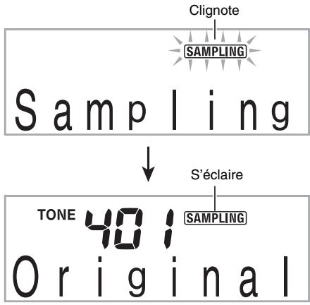 CASIO LK-230 - Fournissez le son au microphone. - 1