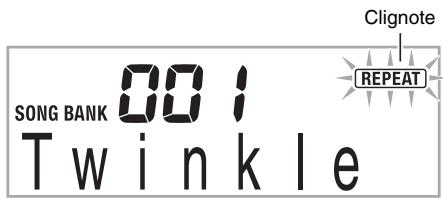 CASIO LK-230 - Lorsque la mesure que vous voulez spécifier comme début est atteinte, appuyez sur ⑦. - 1