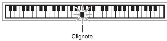 CASIO LK-230 - Jouez les notes sur le clavier en suivant les instructions qui apparaissent à l'écran ainsi que le guide vocal du doigté. - 1