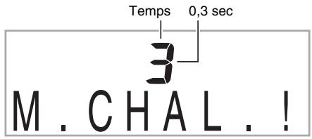 CASIO LK-230 - Lorsque la touche clignotante du clavier reste éclairée, appuyez le plus rapidement possible sur la touche indiquée par le doigt à l'écran. - 1