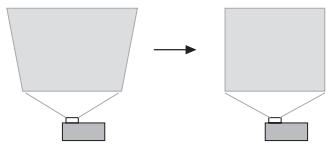 CASIO XJ-A141,  XJ-A146,  XJ-A241,  XJ-A246,  XJ-A251,  XJ-A256 - Pour utiliser la correction manuelle de la distorsion en trapèze - 1