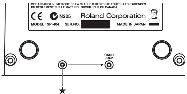 ROLAND SP404 - Protection contre le vol de la carte mémoire - 1