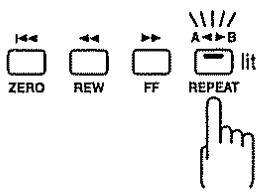 ROLAND BR-8 - Avec avoir memorisé le point de début de répétition (A), memorisez le point de fin de répétition (B). - 1