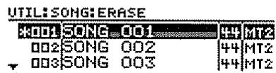 ROLAND BR-8 - Effacement d'un morceau — Song Erase - 3