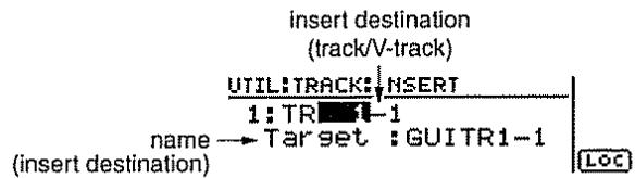 ROLAND BR-8 - Insertion d'un blanc dans une interprétation — Track Insert - 4