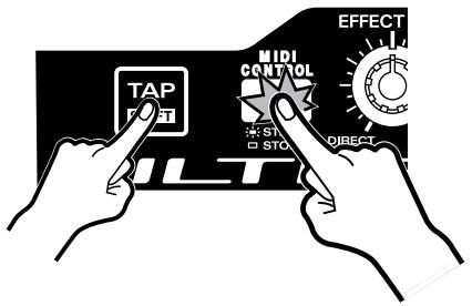 ROLAND DJ-1000 - Appuyez sur [MIDI CONTROL] pour démarrer/arrêté l'appareil MIDI. - 3