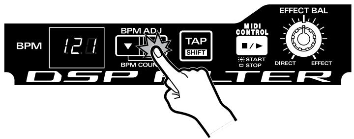 ROLAND DJ-1000 - Réglages manuels (BPM ADJ) - 1