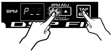 ROLAND DJ-1000 - Réglages manuels (BPM ADJ) - 6