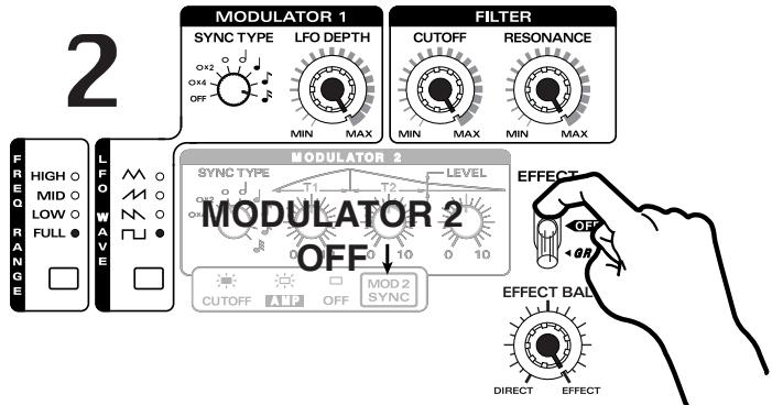 ROLAND DJ-1000 - Exemples de réglages efficaces du Filtre DSP - 3