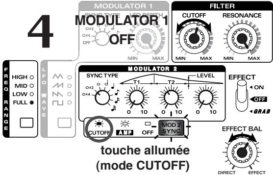 ROLAND DJ-1000 - Exemples de réglages efficaces du Filtre DSP - 4