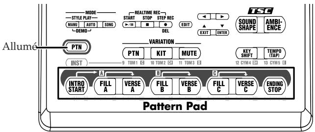 ROLAND DR-3 - ■ Fonctionnement des pads lors de l'utilisation de styles - 1