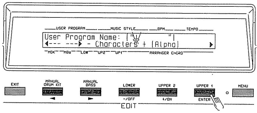 ROLAND E-70 - Créer le Nom d'un User Program - 4