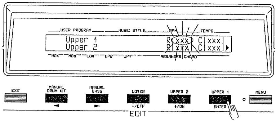 ROLAND E-70 - Quantité de Chorus destinée à la Partie Upper 1 - 3