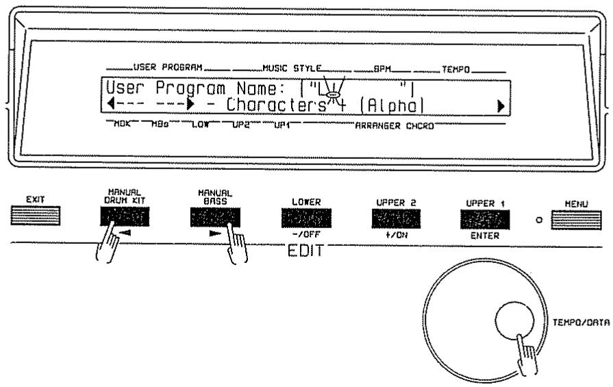 ROLAND E-70 - Créer le Nom d'un User Program - 5