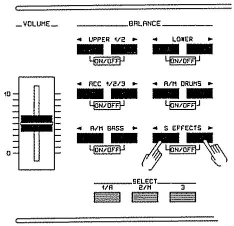 ROLAND E-70 - SOUND EFFECTS VOLUME BALANCE - 1