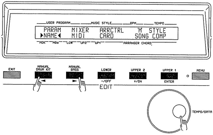 ROLAND E-70 - Créer le Nom d'un User Program - 1