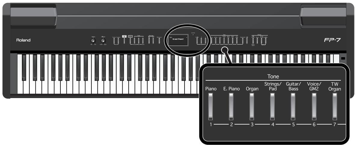 ROLAND FP-7 - Superposition de deux sons - 1