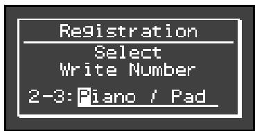 ROLAND FP-7 - Spécifier la destination de mémoire pour la registration - 1