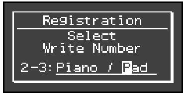 ROLAND FP-7 - Spécifier la destination de mémoire pour la registration - 3