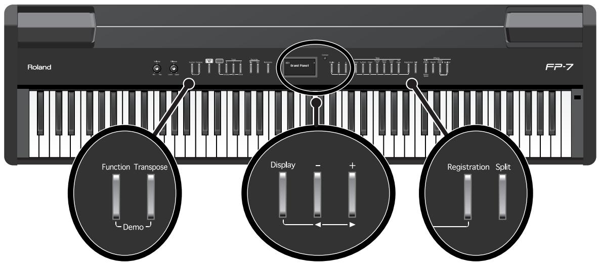 ROLAND FP-7 - Utiliser une pédale pour alterner les réglages de jeu [registration] - 2