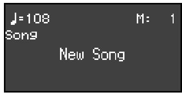 ROLAND FP-7 - Sélectionnez "new song". - 1