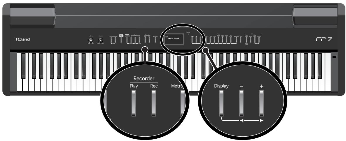 ROLAND FP-7 - Écouter les morceaux enregistrés dans la mémoire interne - 2
