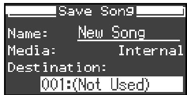 ROLAND FP-7 - Sélectionner la destination de sauvegarde pour le morceau - 2