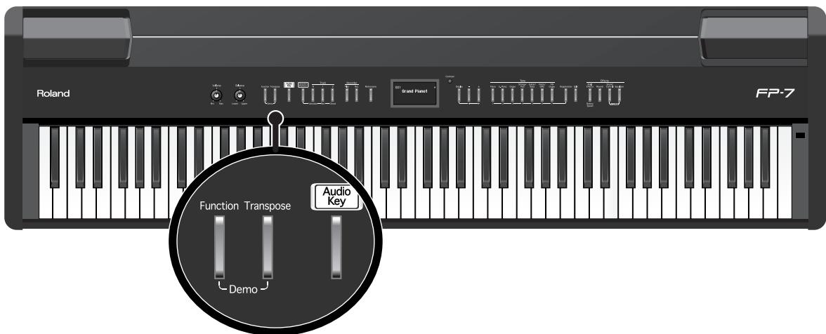 ROLAND FP-7 - Transposer le clavier ou la reproduction du morceau (transposition) - 1