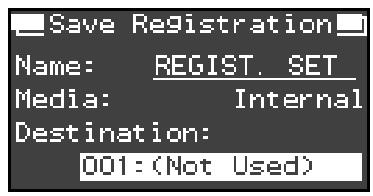 ROLAND FP-7 - Sélectionner la destination de sauvegarde pour les ensembles de registrations - 1