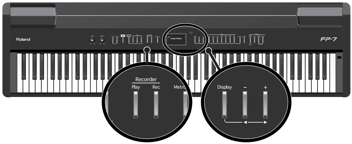 ROLAND FP-7 - Changer le volume du morceau - 1