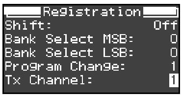 ROLAND FP-7 - Réglage du canal de transmission - 1