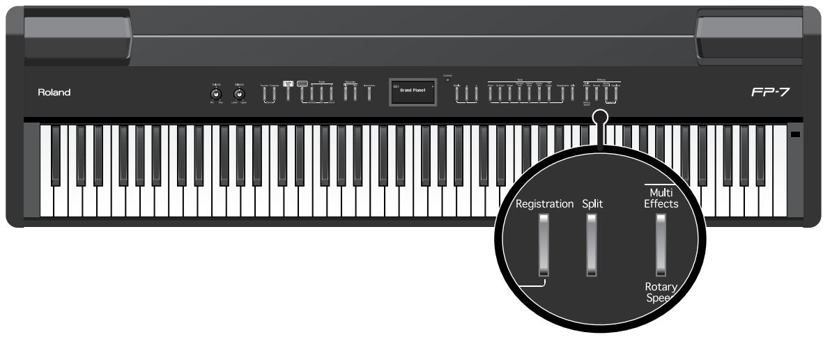 ROLAND FP-7 - Changer le point de partage du clavier - 2