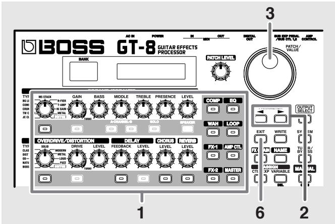ROLAND GT-8 - Réglages d'effets plus précis - 1