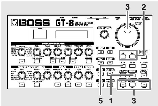 ROLAND GT-8 - Ordre de connexion des effets (effect chain) - 3