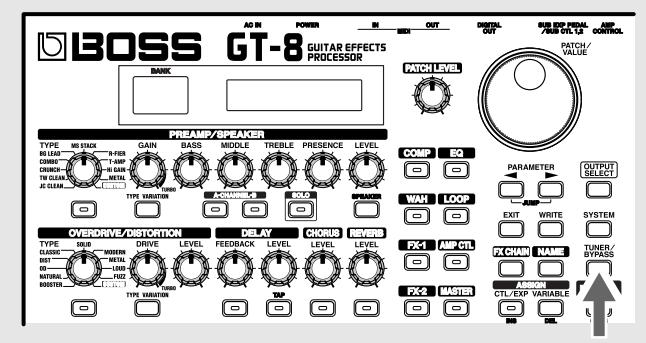 ROLAND GT-8 - Activer l'accordeur - 1