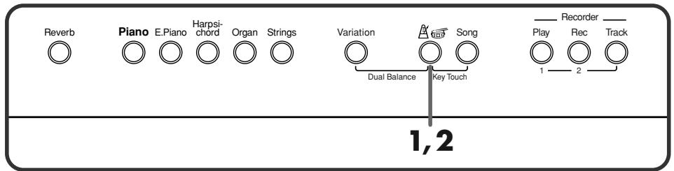 ROLAND F-100 - Utiliser le métronome - 1