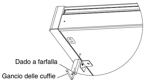 ROLAND HP-103E - Come fissare il gancio delle cuffie - 1