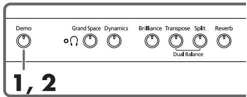 ROLAND HP-103E - ■ Playing Back the Tone Demo Songs - 1
