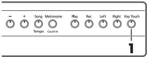 ROLAND HP-103E - Réglage de la dynamique du clavier (Key Touch) - 1