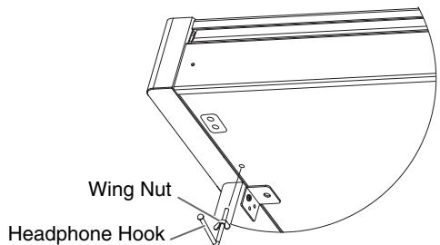 ROLAND HP-103E - Attaching the Headphone Hook - 1