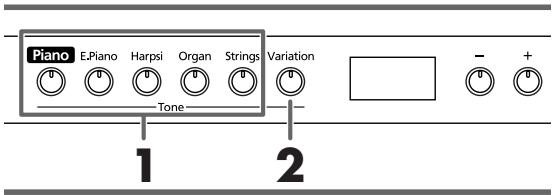 ROLAND HP-103E - Jouer avec différents sons - 1