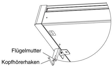 ROLAND HP-103E - Anbringen des Kopfhörerhakens - 1