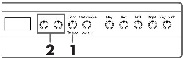 ROLAND HP-103E - Tempo instellen - 1