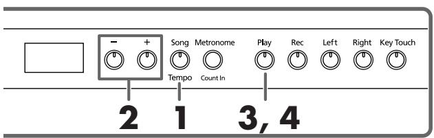 ROLAND HP-103E - ■ Anwahl des Stückes, das Sie sich anhören möchten - 1