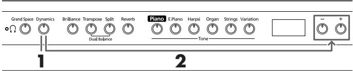 ROLAND HP-103E - Adding Liveliness to the Sound (Dynamic Emphasis) - 1