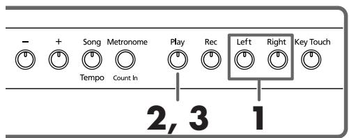 ROLAND HP103E - Tocar cada mano por separado - 2